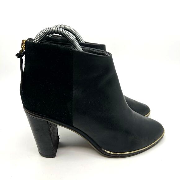 Ted Baker Azaila Black Suede and Leather Heeled Boots Women's 7 US - Picture 3 of 8
